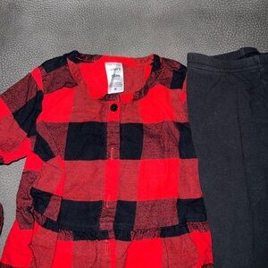 Carter's Red and Black Plaid Baby Outfit